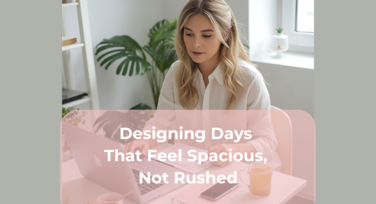 Designing Days That Feel Spacious, Not Rushed